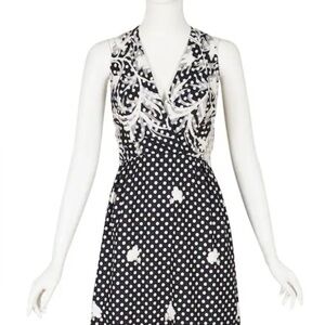 Elegant Black and White Patterned Dress